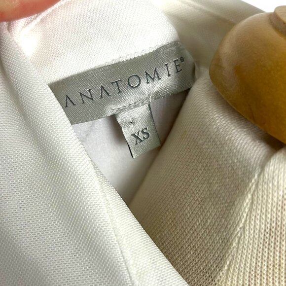 Anatomie Colette Luxury Travel Maxi Dress White Mesh Over Jersey Sz XS - Picture 7 of 10